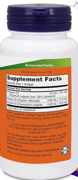 Now Foods Oregano Oil 180 Cápsulas-1