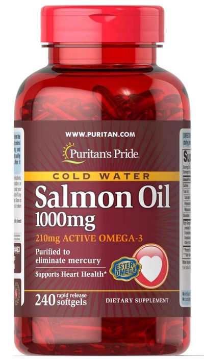 Salmon Oil 1000 mg - 240 softgels - Puritans Pride-0