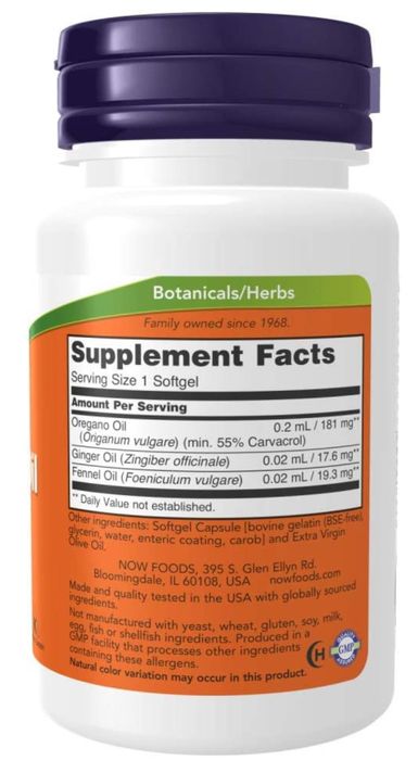 Now Foods Oregano Oil 90 cápsulas-1