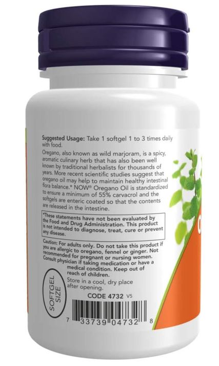 Now Foods Oregano Oil 90 cápsulas-2