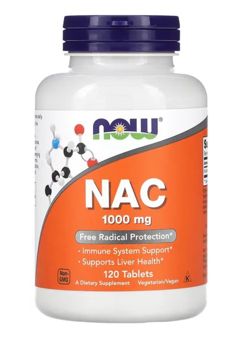 Now Foods NAC 1000 mg 120 tabletas-0