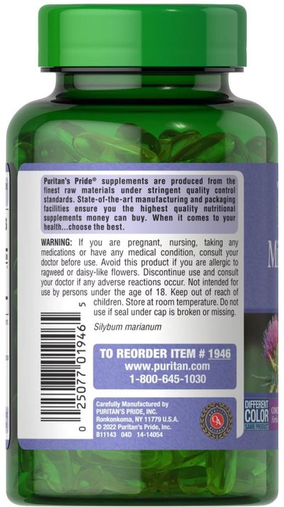 Puritans Pride Milk Thistle 180 cápsulas-1