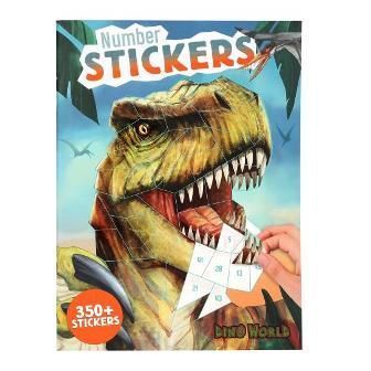 Libro de pegatinas por números Dino World -1