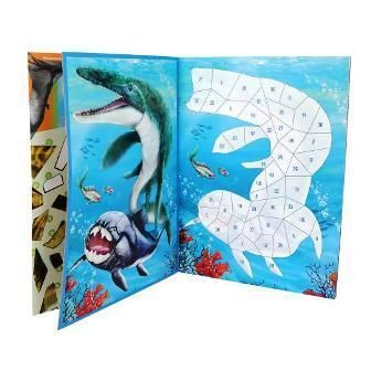 Libro de pegatinas por números Dino World -3