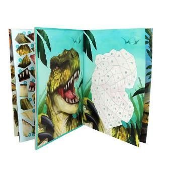Libro de pegatinas por números Dino World -4