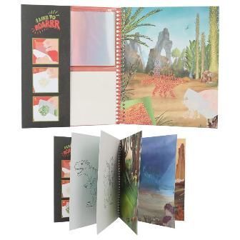 Libro para colorear Stick & Shine Dino World -2