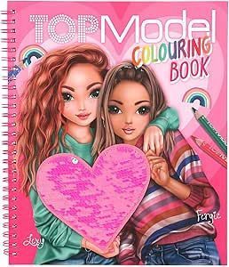 Libro para colorear con lentejuelas TopModel -0