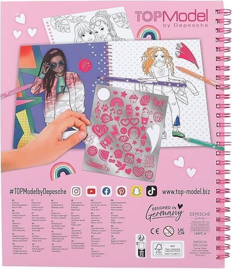 Libro para colorear con lentejuelas TopModel -2