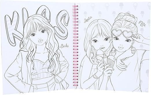 Libro para colorear con lentejuelas TopModel -4