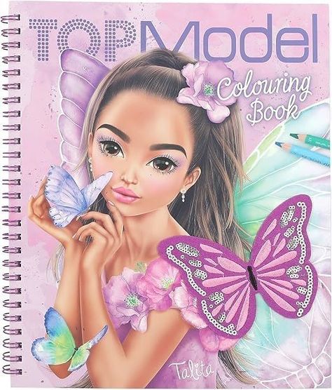 Libro para colorear con lentejuelas FAIRY LOVE TOPModel -0