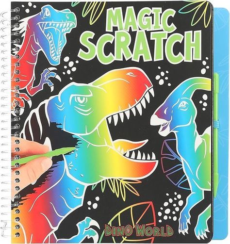 Dino World Magic-Scratch - Rascando dinosaurios en multicolor-0