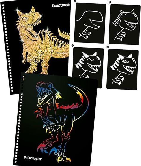 Dino World Magic-Scratch - Rascando dinosaurios en multicolor-2