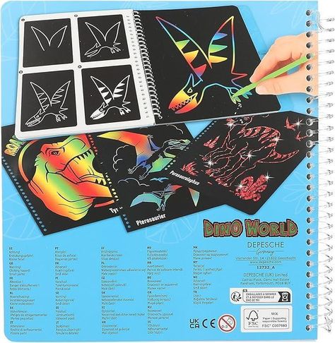 Dino World Magic-Scratch - Rascando dinosaurios en multicolor-4