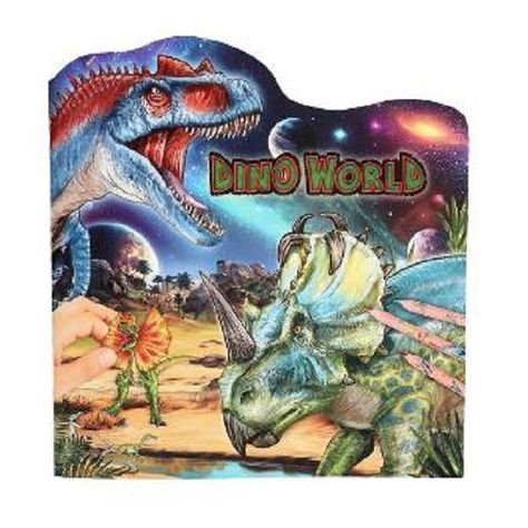 Dino World libro de colorear con stickers-0