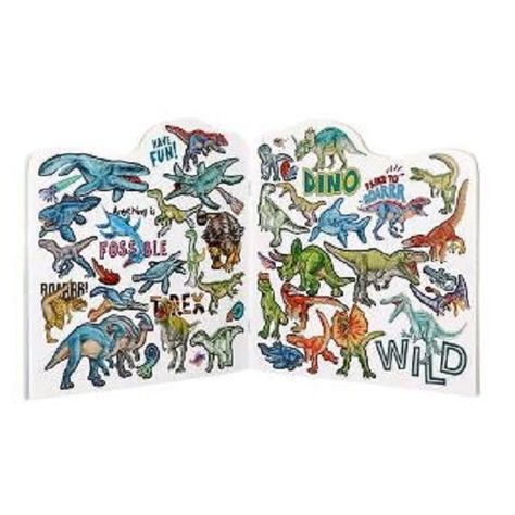 Dino World libro de colorear con stickers-1