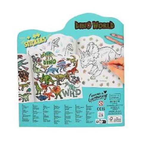 Dino World libro de colorear con stickers-3