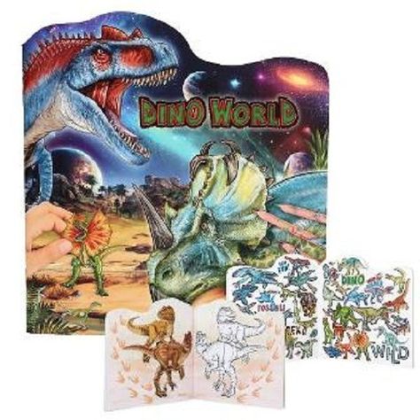 Dino World libro de colorear con stickers-4