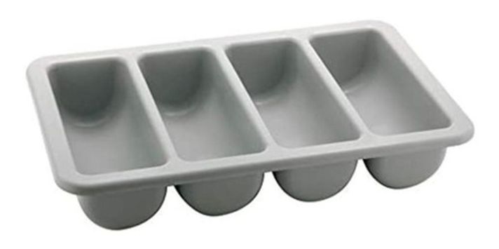 Organizador Cubierto Plastico Gris 4 Comp Sunnex-0