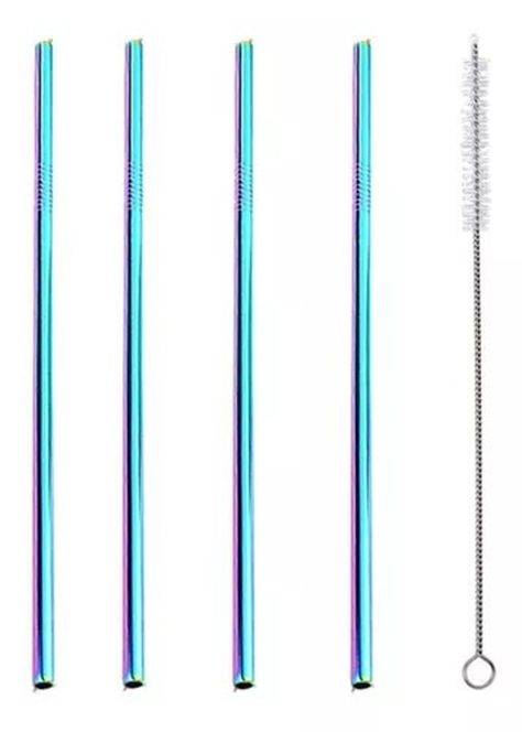  Bombilla Acero Inoxidable Recta 21,5 Cm Set 6-0
