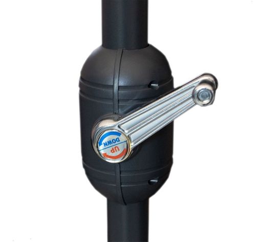 Quitasol 3 mt Blanco Plegable Extensible Pedestal Redondo -5