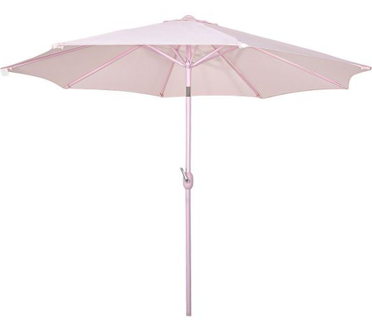 Quitasol Madera 2.7 Metros Grande Para Terraza Rosa-0
