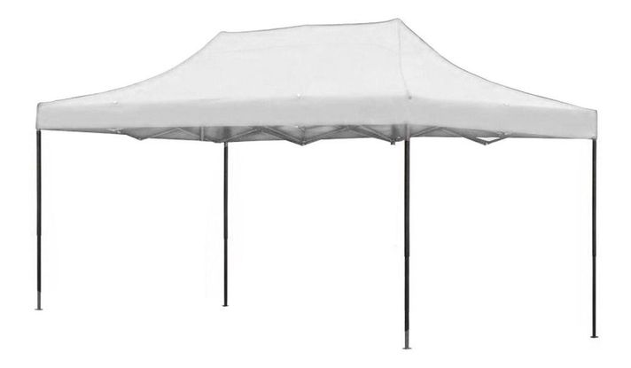 Toldo Plegable Jardimex 3x4.5 Carpa Antilluvia Protección UV Blanc-0