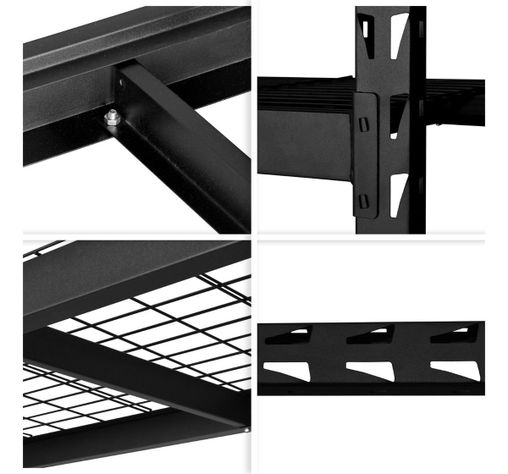 Estante rack Gutstark mkz-estanteinneg negro - 183cm x 61cm - soporta hasta 2180kg-2