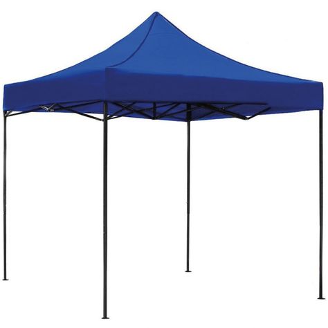 Toldo Plegable Jardimex 3x3 Carpa Impermeable Protección UV Azul-0