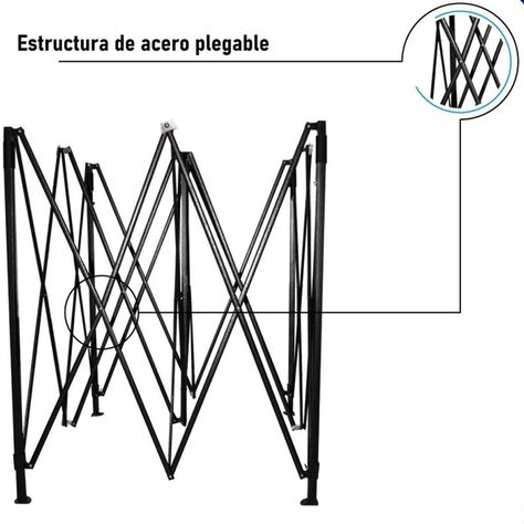 Toldo Plegable Jardimex 3x3 Carpa Impermeable Protección UV Azul-3