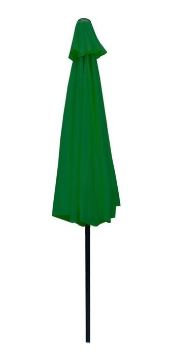 Quitasol 2,7 mt Verde Plegable Ajustable Redondo -2