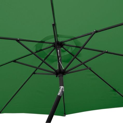 Quitasol 2,7 mt Verde Plegable Ajustable Redondo -3