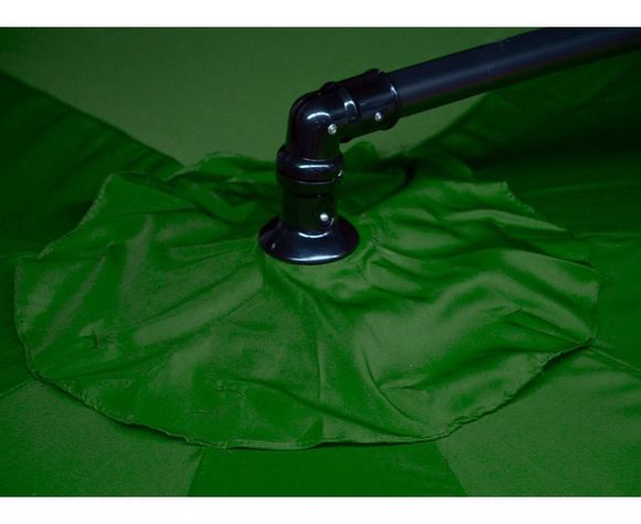 Quitasol 3 mt Verde Plegable Extensible Pedestal Sombrilla Redondo -3