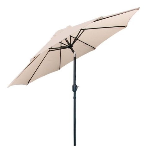 Quitasol 2,7 mt  Beige Plegable Ajustable Redonda-0