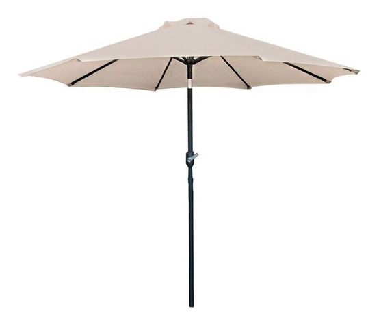 Quitasol 2,7 mt  Beige Plegable Ajustable Redonda-1