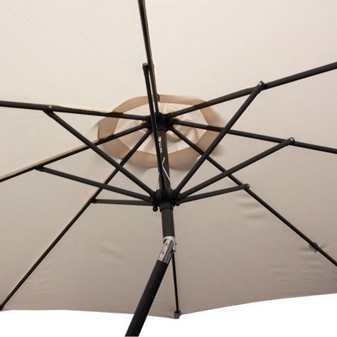 Quitasol 2,7 mt  Beige Plegable Ajustable Redonda-3