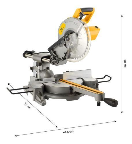 Sierra Ingletadora Telescopica 1800w Disco 10' Guia Laser-2