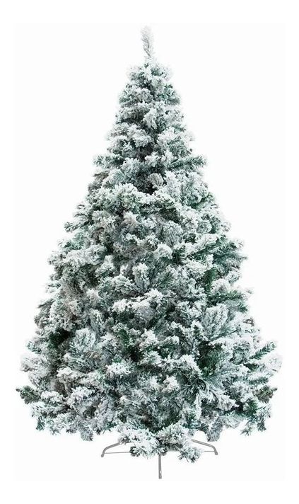 Arbol Navidad Artificial Nevado 2.10M Pachon Jardimex Pino 886 ramas-0