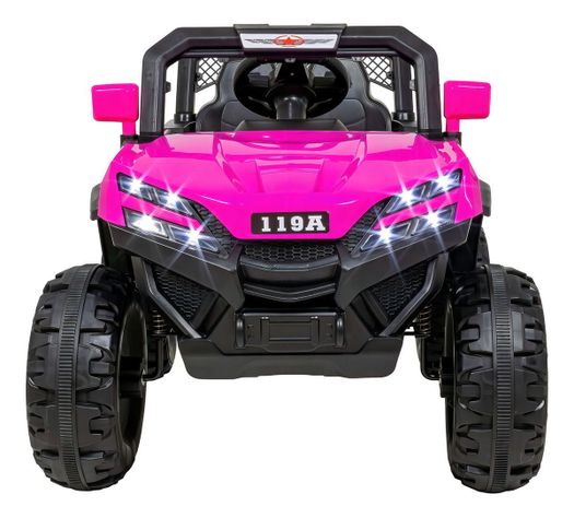 AUTO A BATERIA  Buggy Electrico Luces Musica Usb Control 12V ROSADA-3