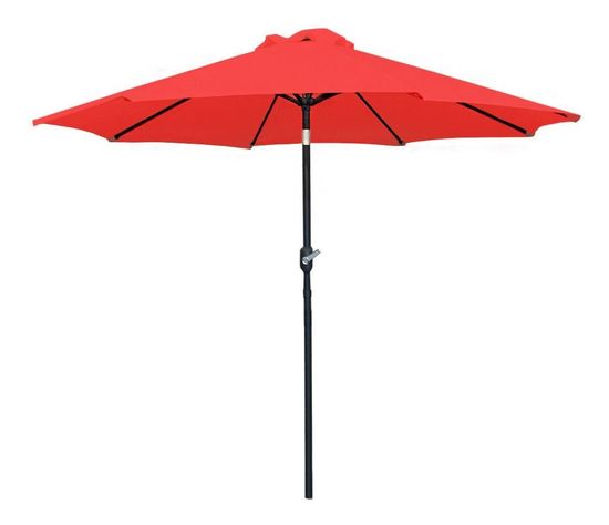Quitasol 2,7 mt Rojo Ajustable Plegable Redondo -1