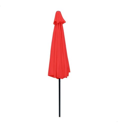 Quitasol 2,7 mt Rojo Ajustable Plegable Redondo -2