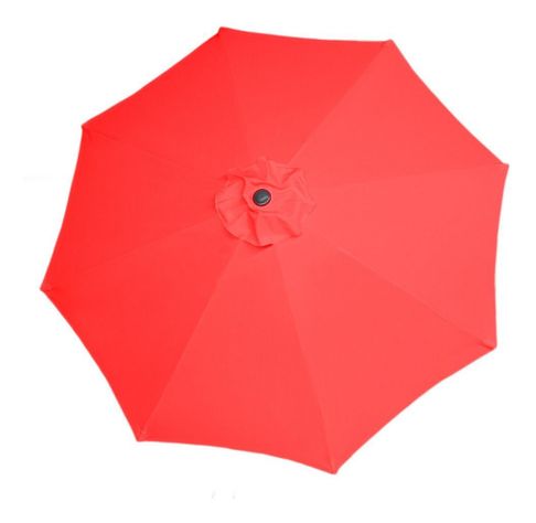 Quitasol 2,7 mt Rojo Ajustable Plegable Redondo -3