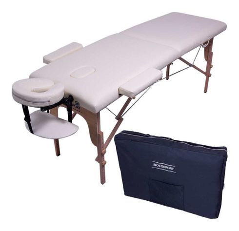 Camilla Masaje 2 Cuerpos Plegable Portatil Spa Beige-3