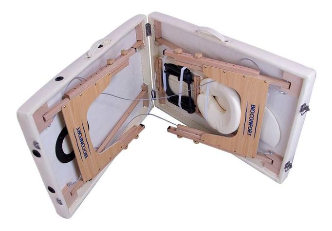 Camilla Masaje 2 Cuerpos Plegable Portatil Spa Beige-4