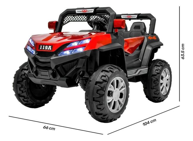  AUTO A BATERIA Buggy Electrico Luces Musica Usb Control ROJIZO-1