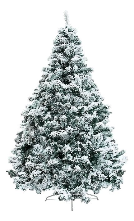 Arbol Pino Navidad Canada Artificial Nevado 1.90 M  Verde Nevado 600 ramas-0
