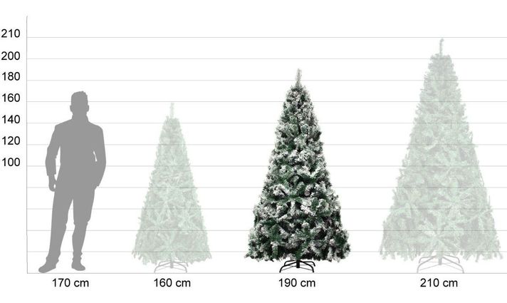 Arbol Pino Navidad Canada Artificial Nevado 1.90 M  Verde Nevado 600 ramas-2