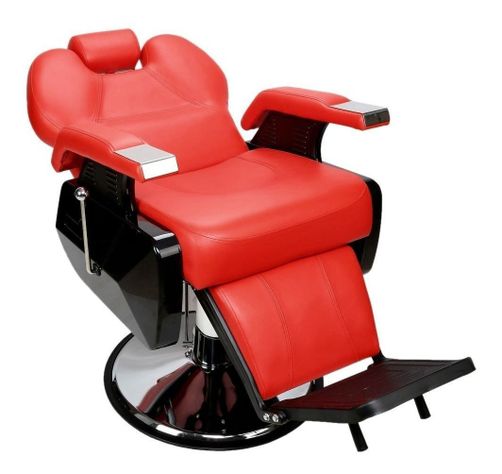 Peluqueria Barbero Sillon Hidraulico Profesional Rojo-1