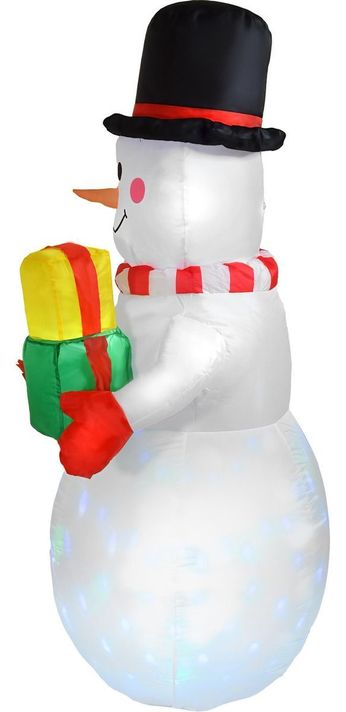 Inflable Navidad Muñeco Nieve 1.5m Decoracion Luz Led Color Multicolor-2