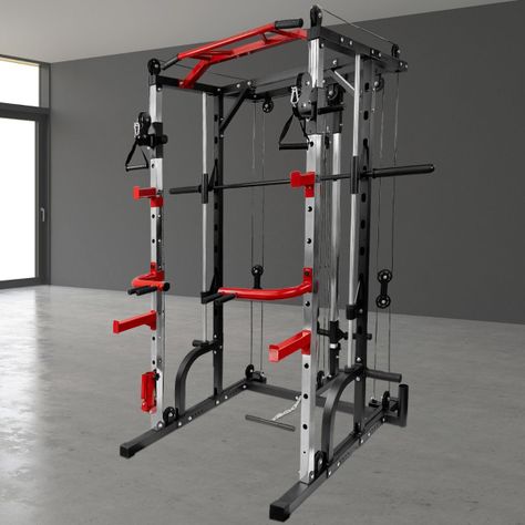 Jaula Smith Gimnasio Multifuncional Power Rack Poleas -4