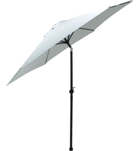 Quitasol 2,7 mt Blanco Plegable Ajustable Redondo -0